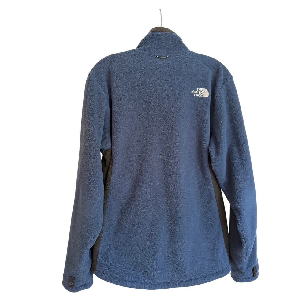 The North Face Mens Full Zip Fleece Jacket Navy Blue Charcoal Grey Size Medium
